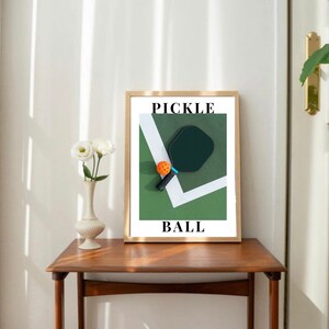 Pickleball Wall Art, Pickleball Poster, Downloadable Wall Art, Pickleball Gift, Pickleball Print, Pickleball Court, Pickleball image 3