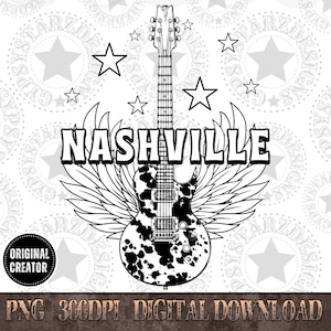 Nashville Design, Western PNG Design, Png File, Nashville Sublimation, Nashville Shirt Design, Nashville Shirt Design Png