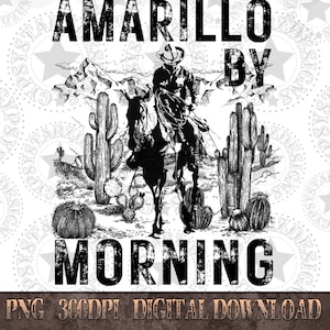 Amarillo By Morning Western Png Design| Western PNG Sublimations, Designs Downloads, Western Sublimation Download, Design PNGs l