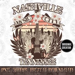 Nashville Music City Png, Mädchen Reise Western PNG, Western PNG, Png-Datei, Nashville Sublimation, Nashville Shirt Design, Nashville T-Shirt Design
