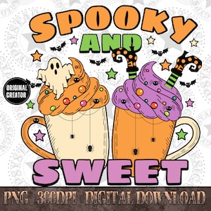 Desenho De Halloween Png | Sublimações PNG assustadores e doces, download de sublimação de temporada assustadora, design PNGs, design fofo de camisa de Halloween