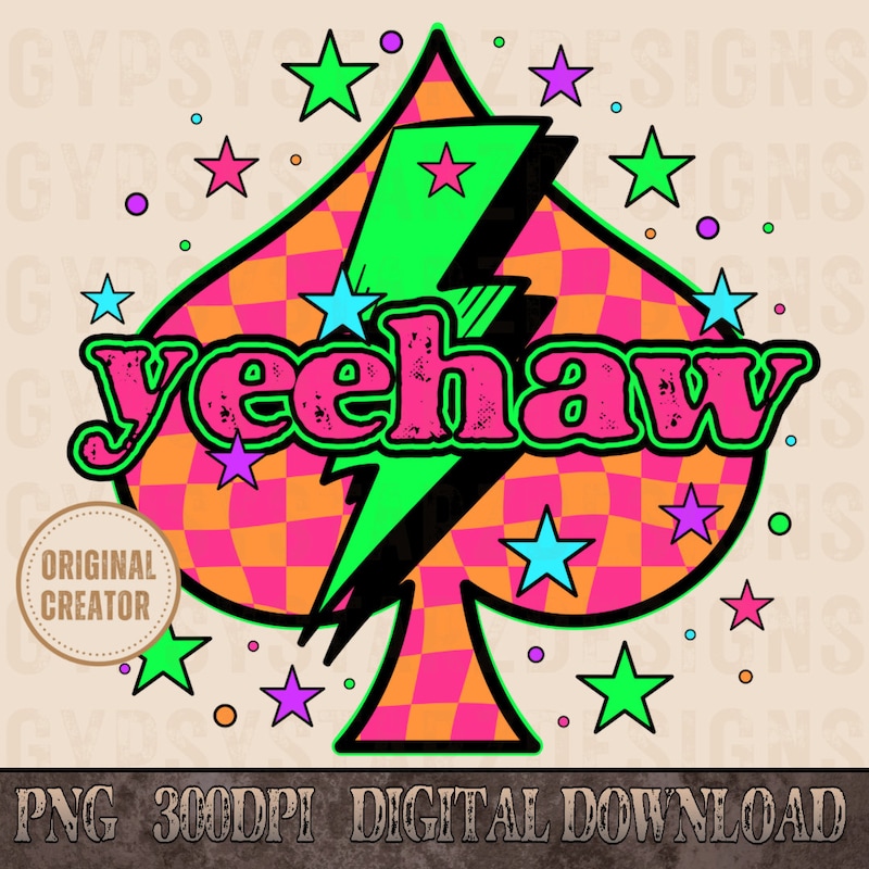 Yeehaw checkered w/sleeve or without  - Multiple Styles/Design main image 1