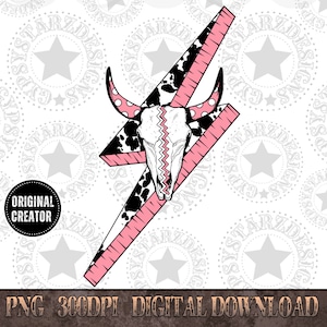 Cow Print Western Bull Skull Png, Western PNG, Western PNG, Png File, Instant Download, Shirt Design, Boho Design, Original Creator