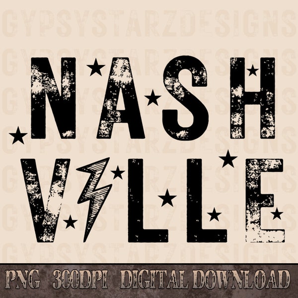 Nashville Design Png, Western PNG, Western PNG, Png File, Instant Download, Shirt Design, Western Sublimation Png