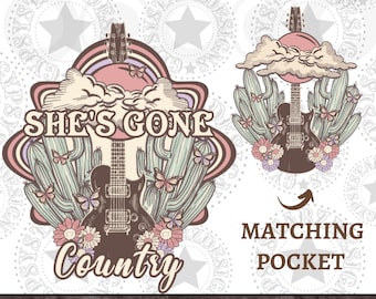 She's Gone countrywestern png, retro sublimatieontwerp (digitale download)