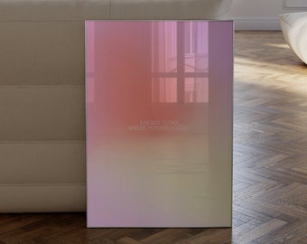 Gradient Aura Art Print, Law Of Attraction Poster (Digital Download)