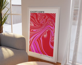 Sagittarius Aura Poster · Sagittarius Art Print · Astrology Gifts Sagittarius · Sagittarius Poster Gifts · Zodiac Room Decor · Spiritual Art