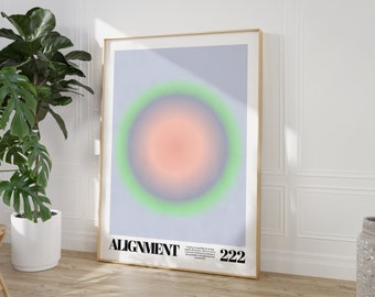 Angel Number 222 Aura Print • Positive Energy Wall Art (Digital Download)