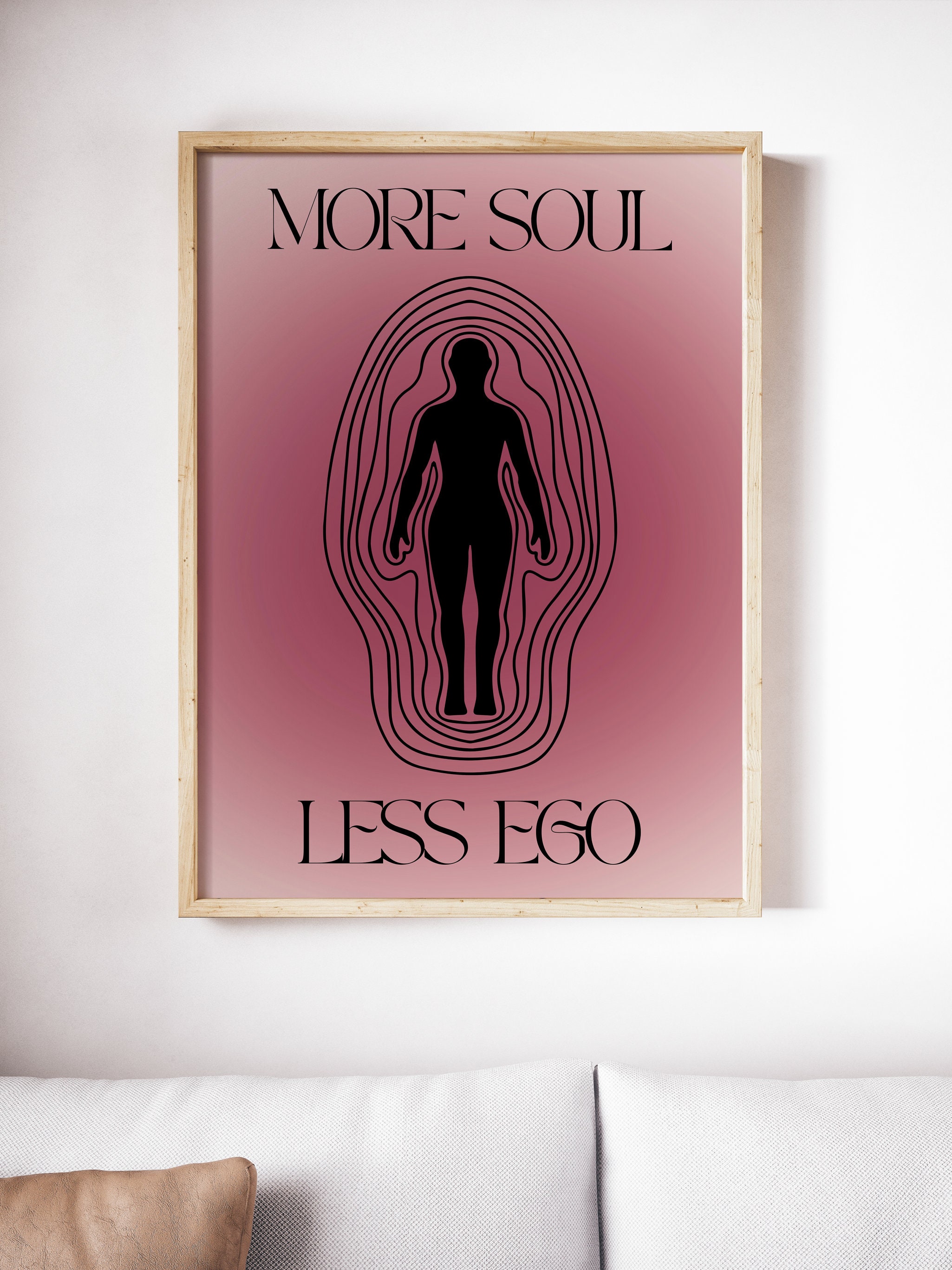 Soul Less Body Image More Soul Less Ego Print, Meditation Aura Art (digital Download) - Etsy