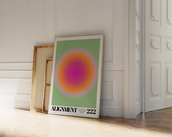 222 Angel Number Aura Print • Positive Energy, Spiritual Gift (Digital Download)