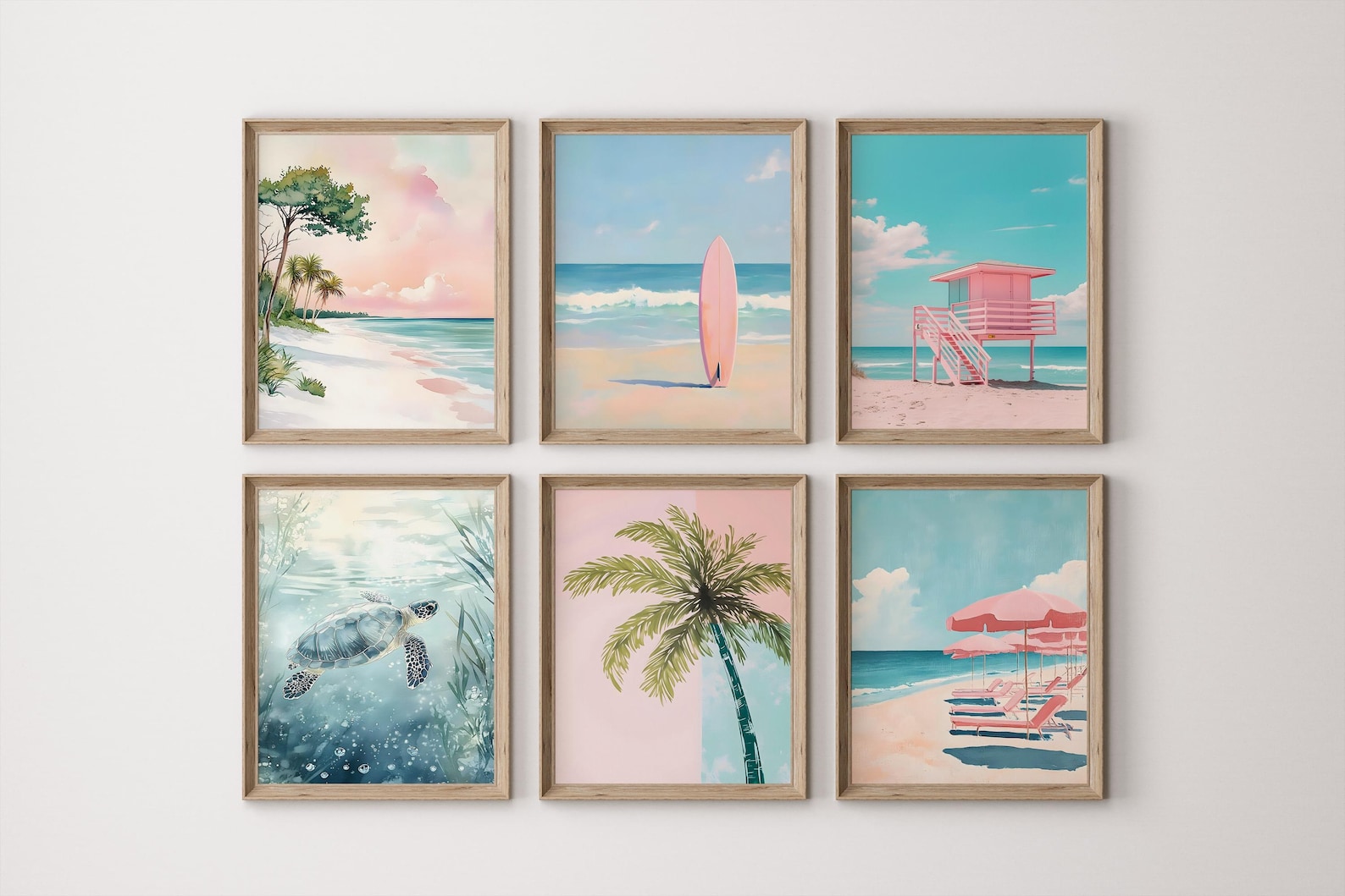 1000+ Coastal Gallery Wall Art Prints, Beach Cottage Decor (digital ...