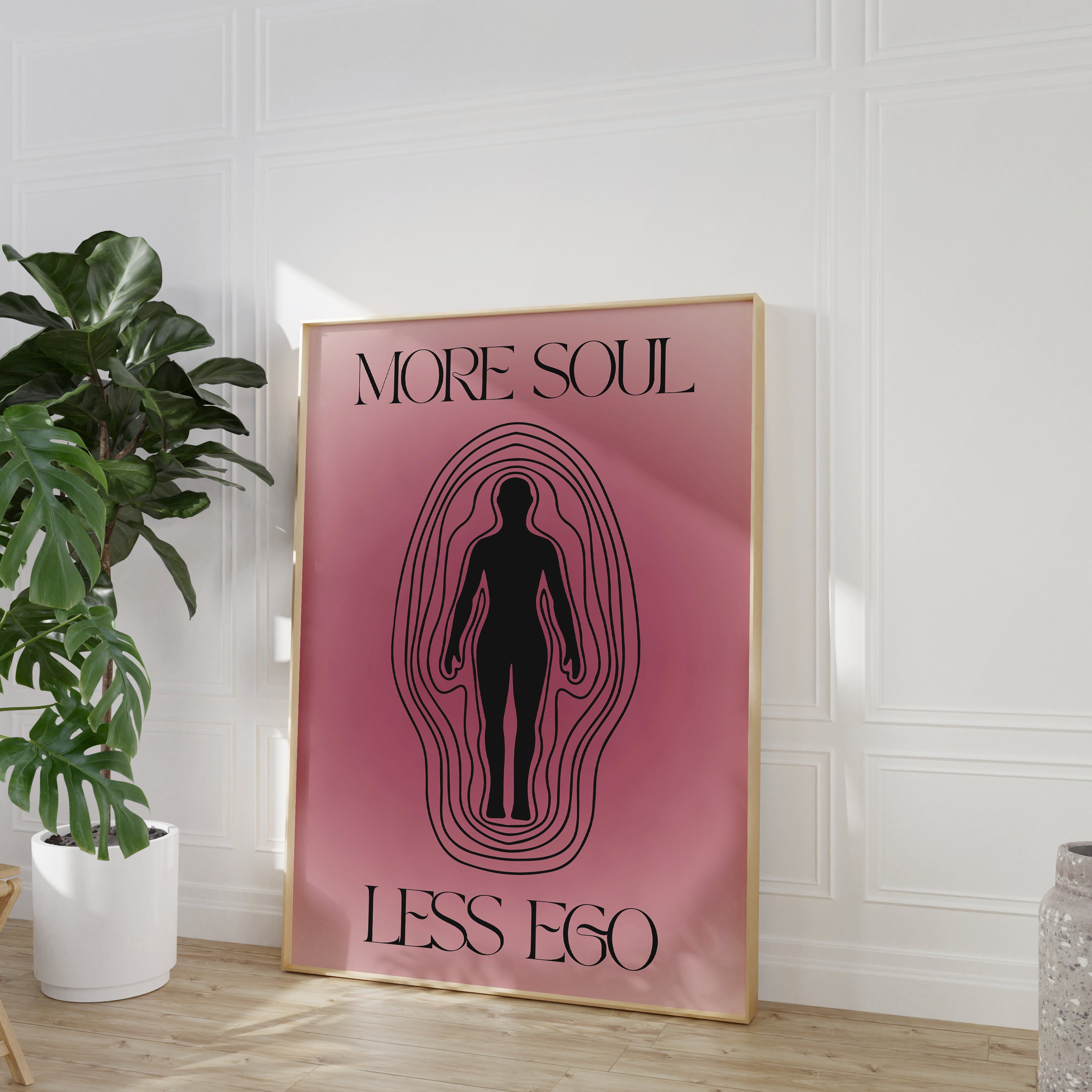 Soul Less Body Image More Soul Less Ego Print, Meditation Aura Art (digital Download) - Etsy