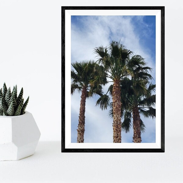 Nevada Desert Print| Desert Landscape Wall Art| Palm Trees Printable| Vibrant Nature Photo| Instant Download