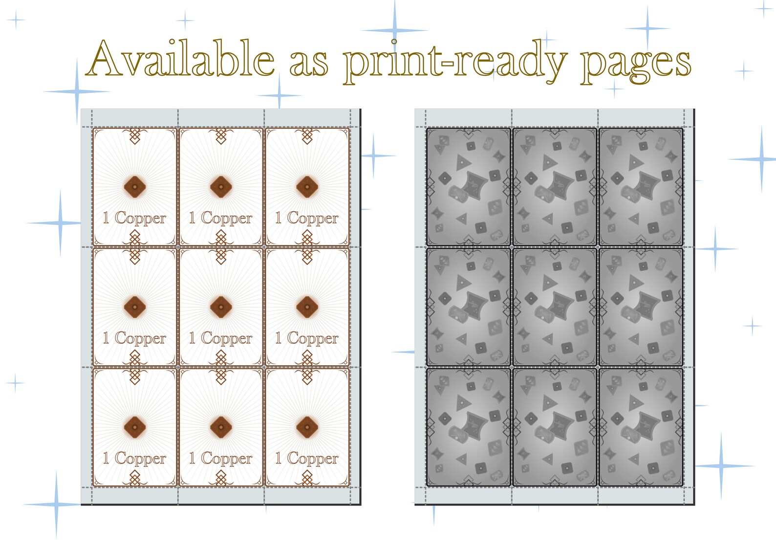 Coins Tokens Dnd 5E Compatible Printable Digital Only Dungeons Coins Tokens Dnd 5E Compatible Printable Digital Only Dungeons