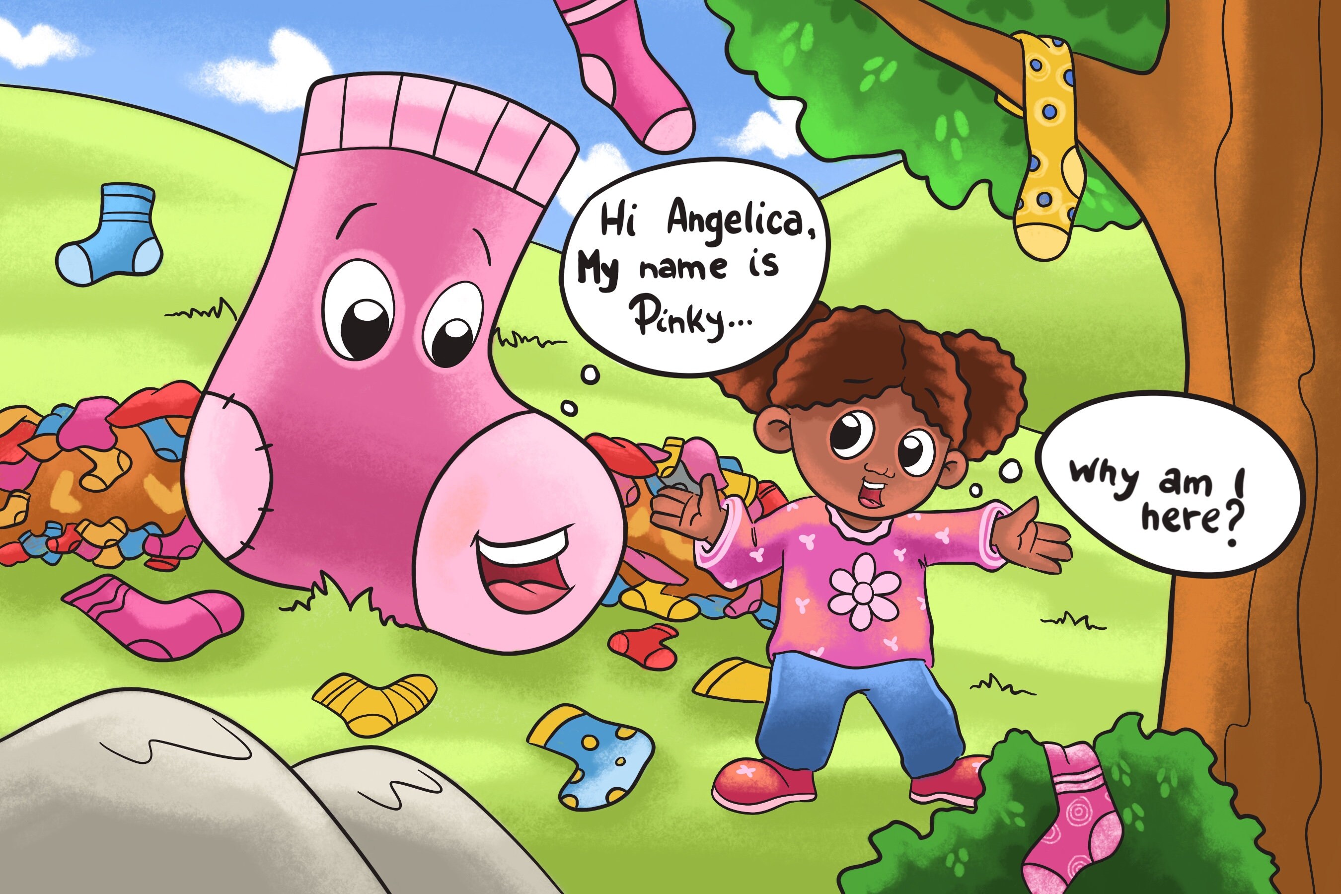 Angelica and the Land of the Missing Socks (children's Book) - Etsy