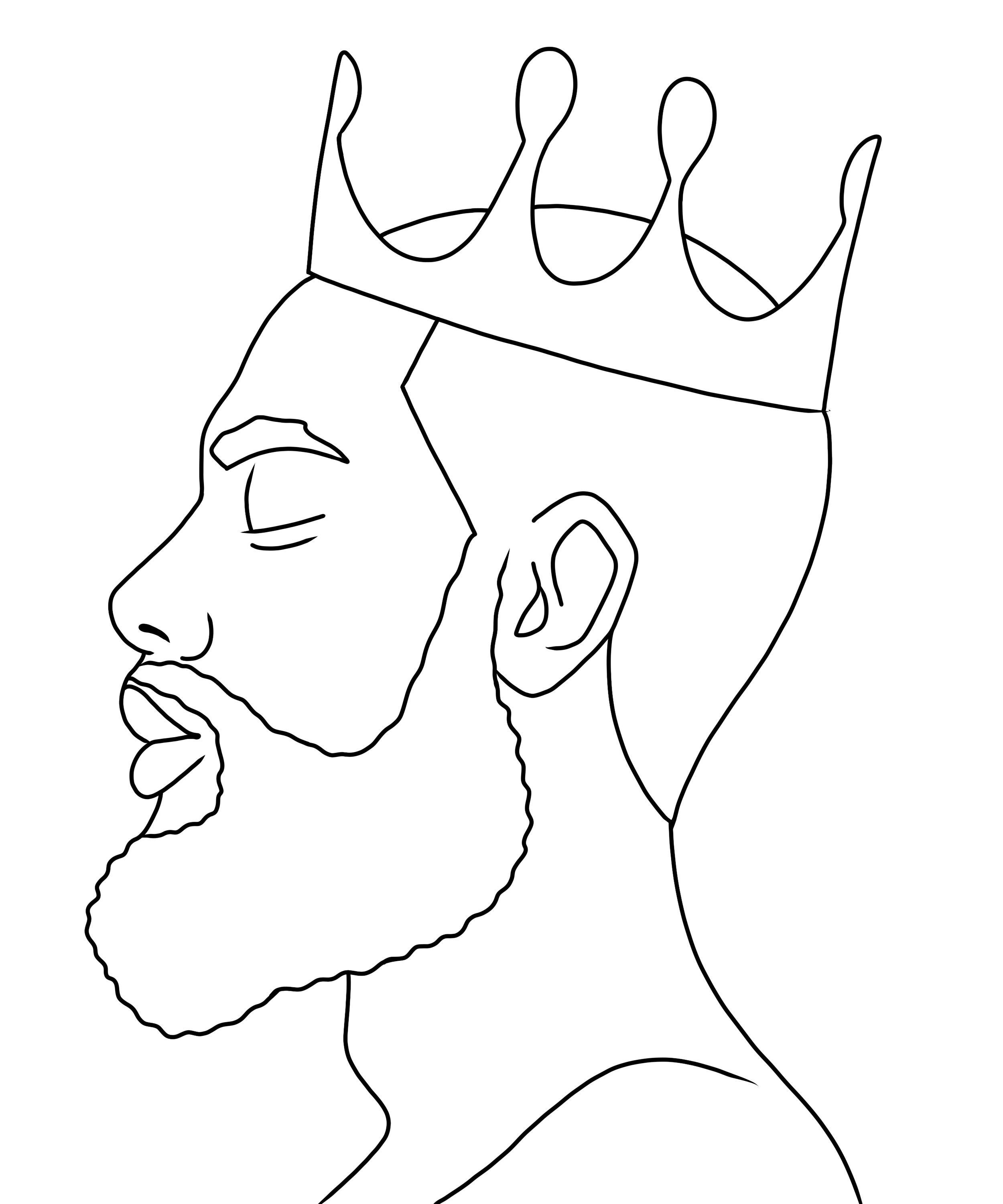 Black King Sip N Paint Digital Image Etsy