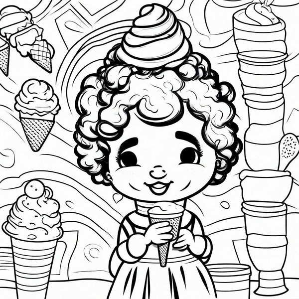 Cupcake House Coloring Page Digital Image Etsy