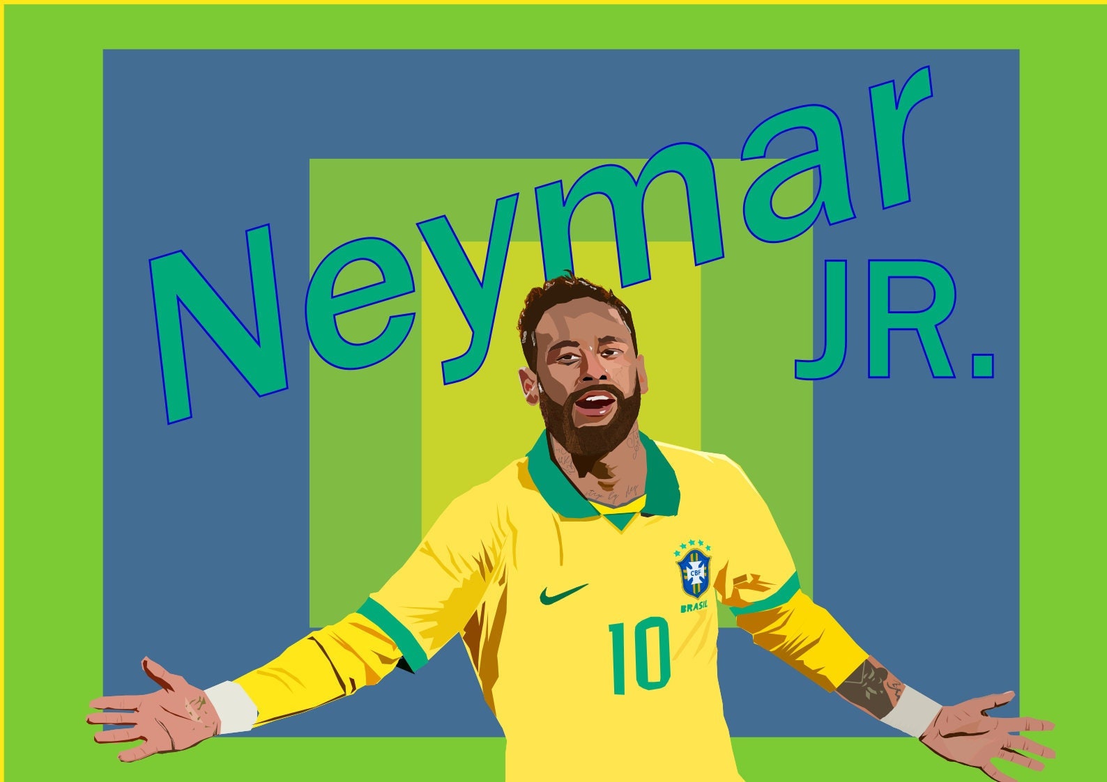 Neymar Jr. PNG Art of the Brazilian Soccer Superstar - Etsy 