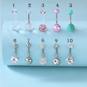 Zircon cubique argent et barres ventrales transparentes