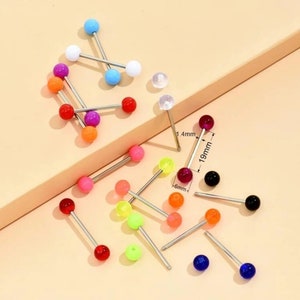 Colorful Ball Decor Tongue Barbell