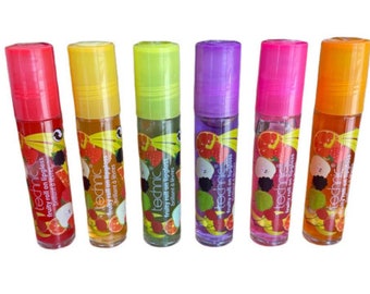 Technic Fruity Fruit Flavoured Roll On Clear Lip Gloss Girls (6ml)