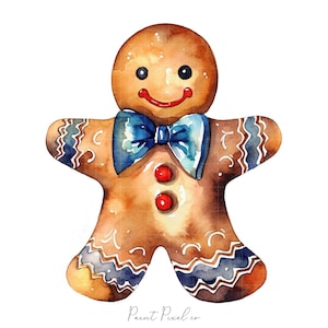 10 Gingerbread man clipart High Quality JPGs Christmas cookies clip art Sublimation Junk Journal Digital paper crafting Commercial License