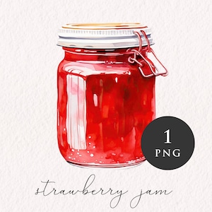 Strawberry Jam Clipart PNG dessert clip art Ontbijt Hoge kwaliteit voedsel zoete traktatie Sublimatie Grafisch Papier crafting Commercieel gebruik