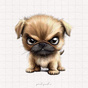 8 Hund Clipart Dumme Haustier PNG Whimsical Welpen Sublimation Clip Art Tiere Niedliche Welpen Whimsy Wütend Haustier Hund Cartoon Illustration