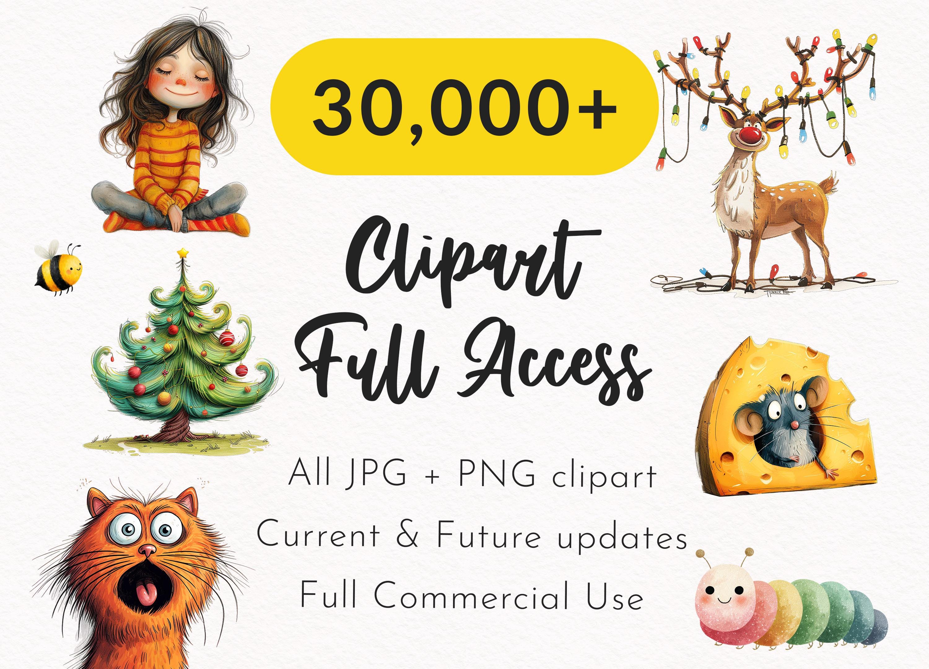 Whole Shop Mega Bundle Full store 30000 Watercolor Clipart Sublimat…