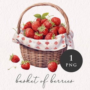 Panier de fraises Clipart PNG Fruits clip art Berry High Quality Food Strawberry Sublimation Graphic Paper crafting Commercial Use