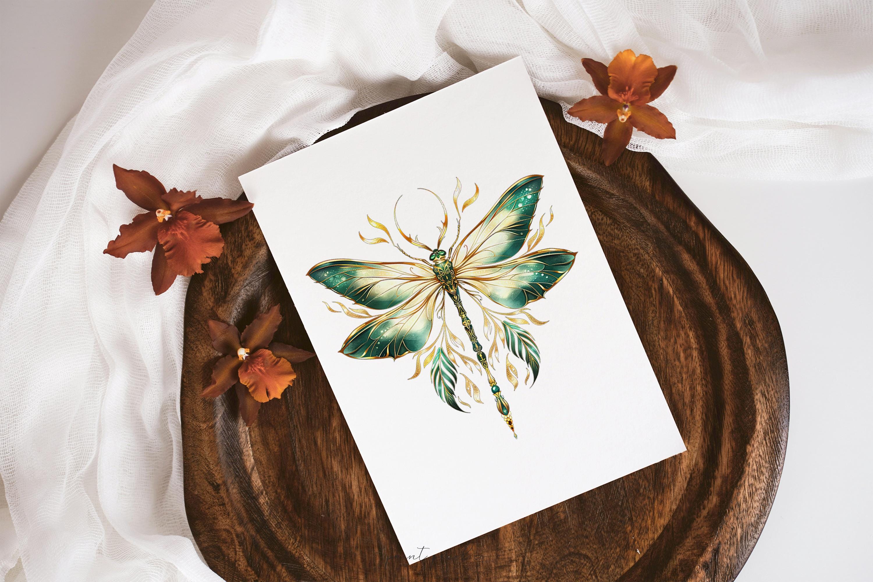 Whimsy Dragonfly PNG Watercolor Dragonflies Clipart Whimsical Insects ...