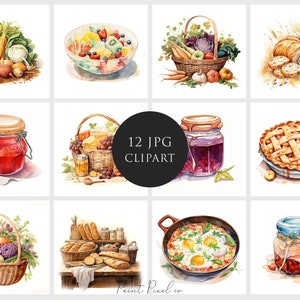 Rústico granja comida clipart alta calidad JPGs país cocina clip art Sublimación Junk Journal Papel elaboración Licencia comercial