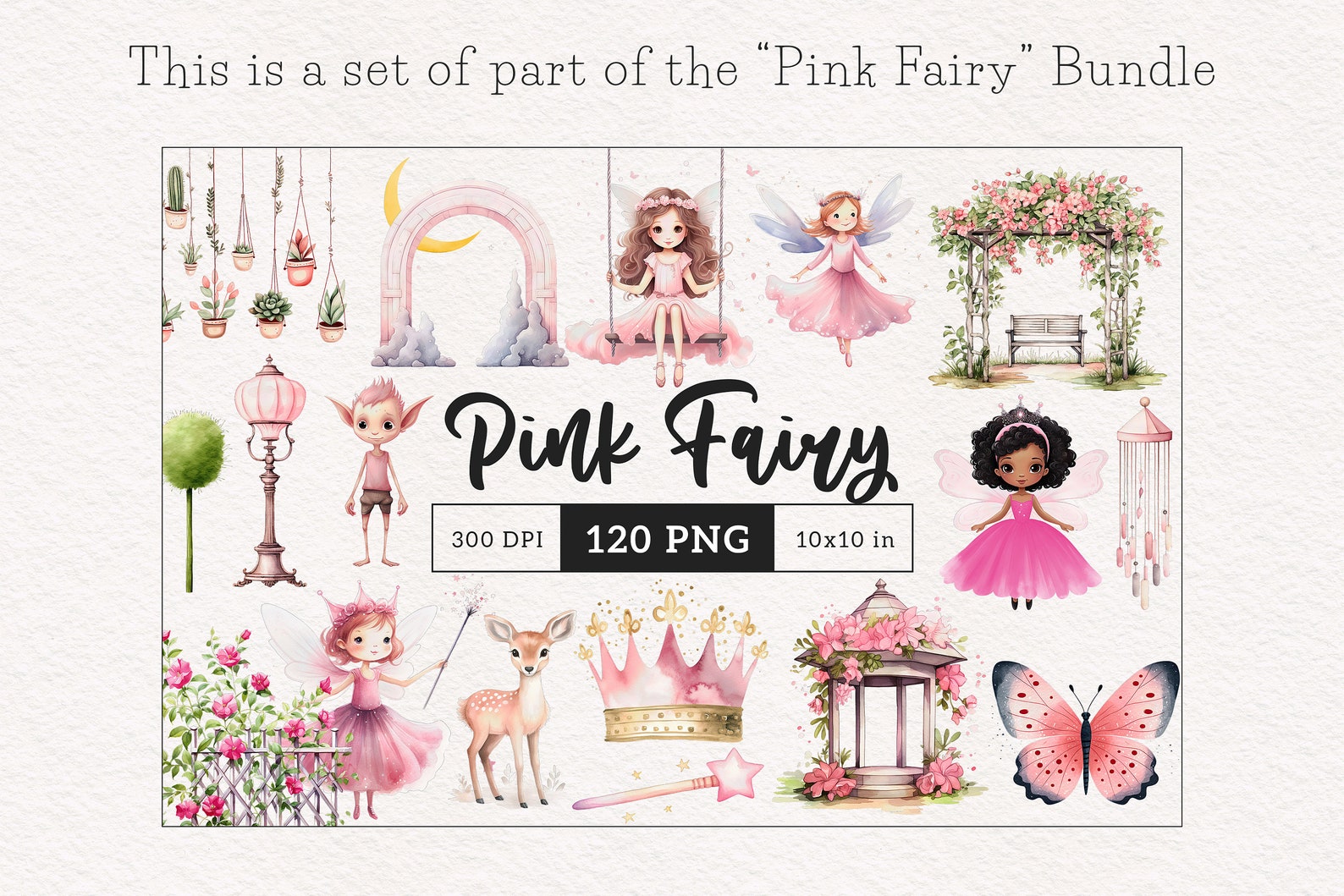 Pink Toadstool House Clipart Enchanted Mushroom Fairy PNG Pink ...
