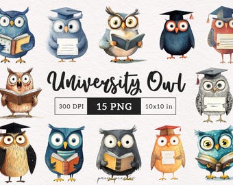 Nerdy owl clipart PNG Whimsical Birds Bookworm Sublimation clip art Quirky Animal Whimsy graphics Sarcastic illustrations Book lover gift
