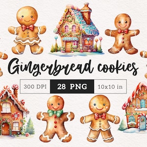 Gingerbread clipart High Quality PNG Xmas Christmas cookies clip art Sublimation Winter Holiday Junk Journal paper crafting Best selling png