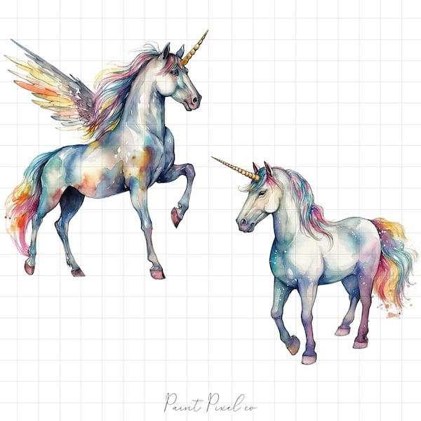 Unicorn clipart Fantasy Fairy tale PNG Flying Unicorn PNG Sublimation cute Magical creatures Junk journal Scrapbooking Commercial use art