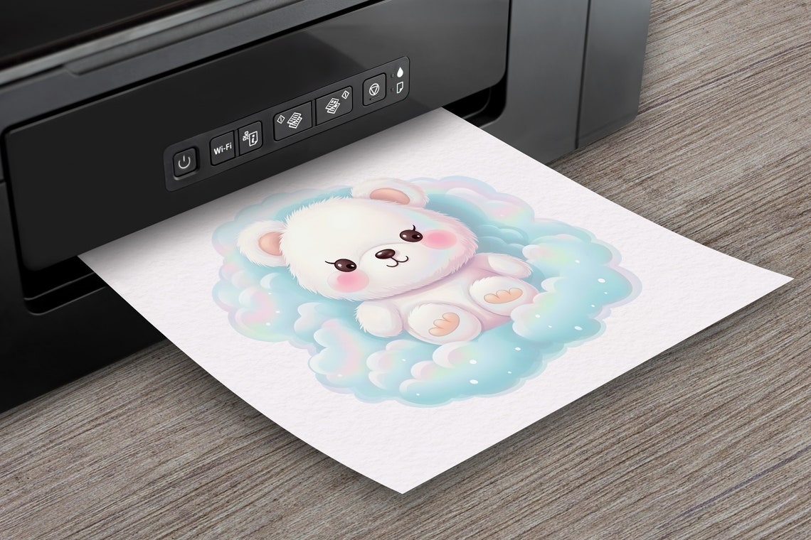 Teddy Bear on Clouds PNG Clipart Baby Shower Nursery Clip Art - Etsy