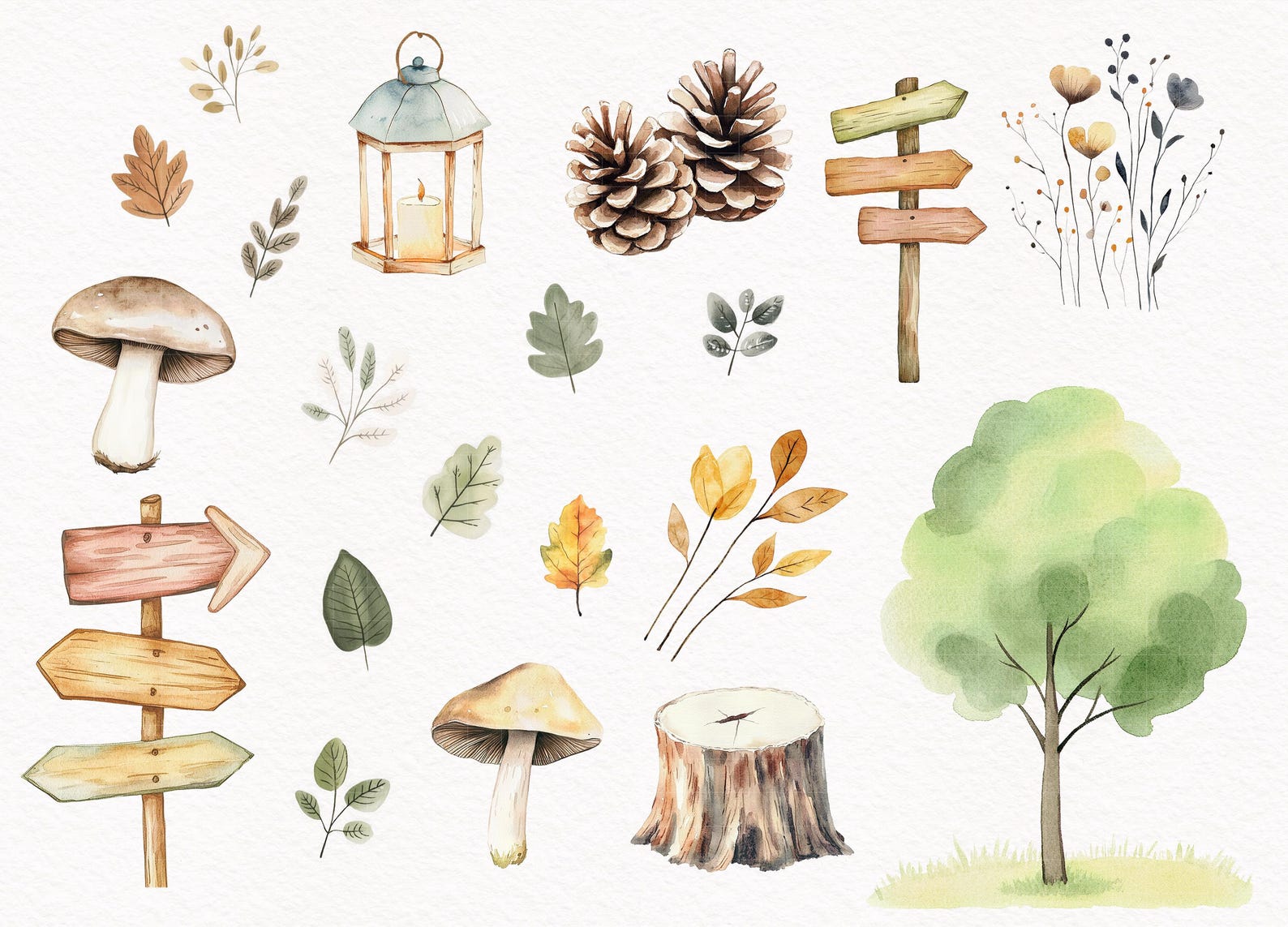 Woodland Birthday Clipart Boho Forest Animals Birthday Baby Shower Cute ...