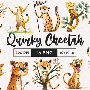 Skurriler Gepard PNG, lustige Safari-Tiere, Clipart, alberner Gepard, afrikanische Wildtiere PNG, skurriler Gepard, tanzende Sublimation, Cartoon-Gepard PNG