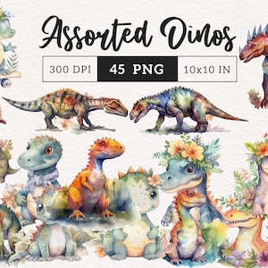 Dinosaur PNG Dino clipart T-rex Watercolor Dinosaur Sublimation Junk journal scrapbook stickers Boy t-shirt design PNG Free commercial use