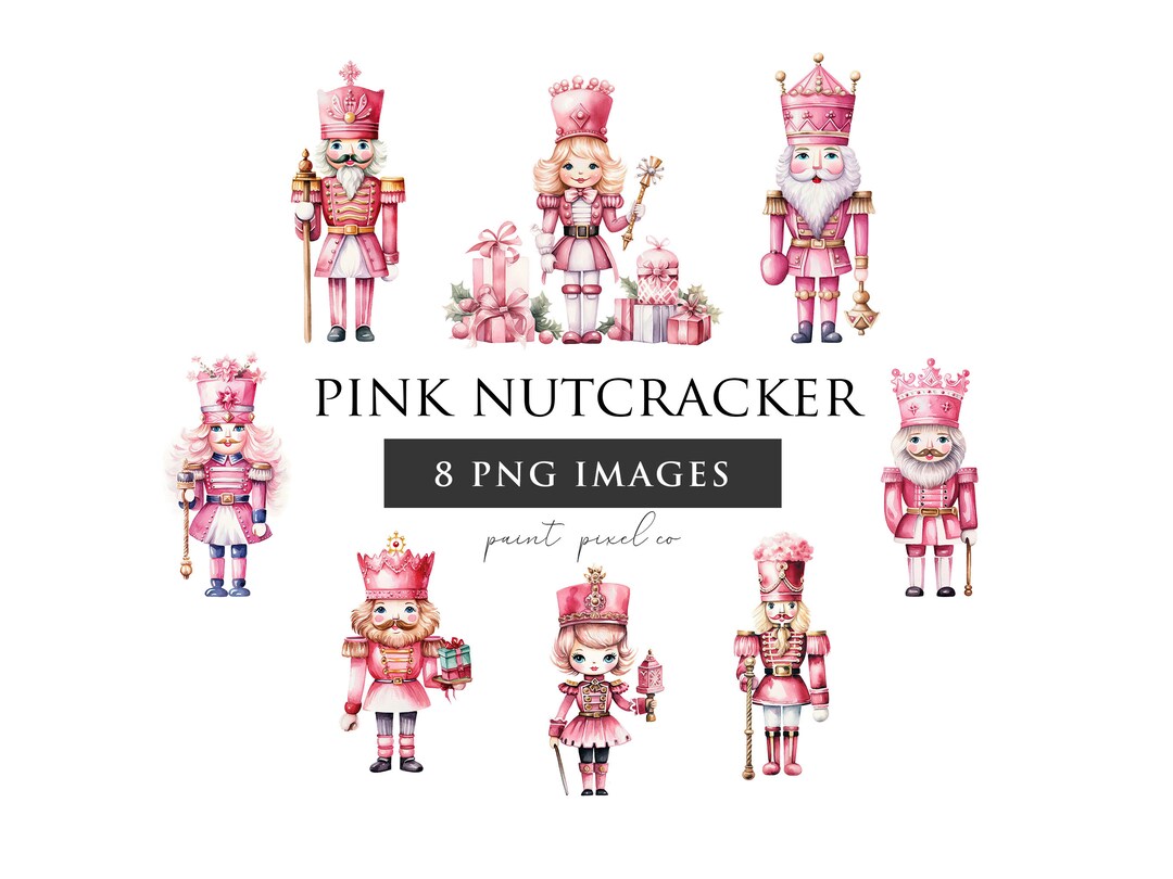 Pink Nutcracker Clipart PNG Holiday Clip Art Cute Pastel Xmas Pngs ...