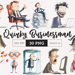 Clipart de empresario peculiar, divertido liderazgo PNG, caprichoso director ejecutivo, oficina, hombres en clip art corporativo, gráficos extravagantes, carrera en el lugar de trabajo, tonto POD