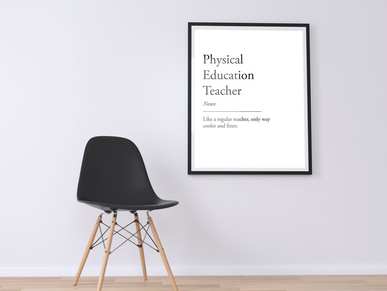 Pe Teacher Definition Printable Physical Education Teacher Etsy