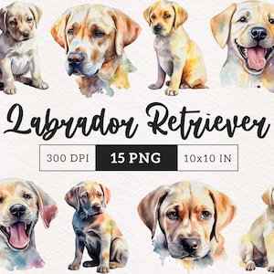 Dog Clipart PNG Watercolor dog clipart Puppy Pet PNG Labrador Retriever Clipart Sublimation card making scrapbook gift Free commercial use