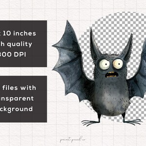 Puede incluir: Una ilustraci&oacute;n de dibujos animados de un murci&eacute;lago gris con grandes alas negras. El murci&eacute;lago tiene una expresi&oacute;n de sorpresa con la boca abierta y grandes ojos redondos. El murci&eacute;lago est&aacute; aislado sobre un fondo transparente.