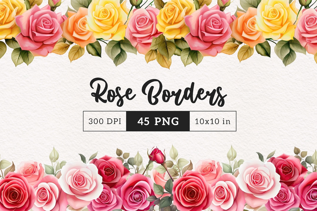 rose-border-png-clipart-floral-frame-flower-borders-clip-art-colorful-roses-wedding-flowers-sublimation-junk-journal-digital-paper-crafting-etsy