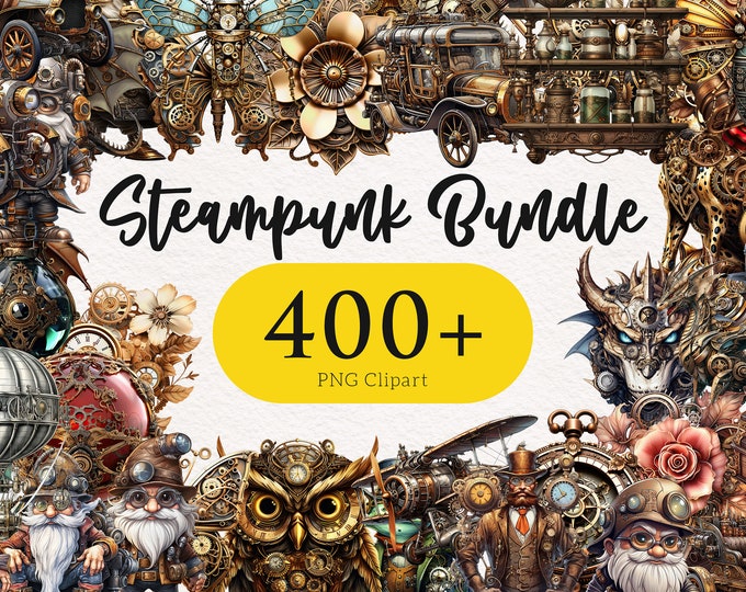 Steampunk clipart PNG Whimsical Steampunk ephemera vehicles goggles Animals Frames Decor Victorian Fantasy Sublimation graphics illustration