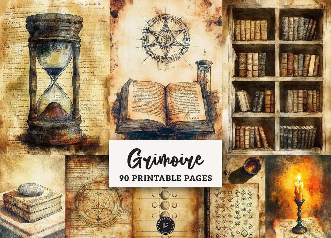 Grimoire Junk Journal - Magical Digital Papers - Witchcraft ...