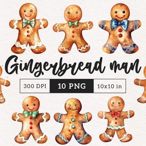 Gingerbread man clipart High Quality PNG Xmas Christmas cookies clip art Sublimation Junk Journal Digital paper crafting Best selling png