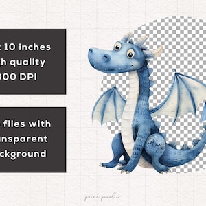 Quirky Dragon clipart Fantasy Funny Dragons PNG Whimsical Birthday Dragon Flying Sublimination Castle Whimsy Magical creatures illustration image 2